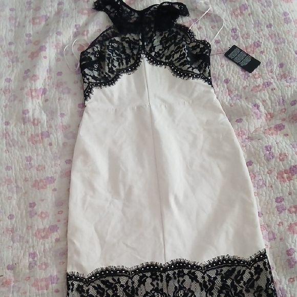 Guess Dresses & Skirts - Guess Black and White Backless Lace Dress